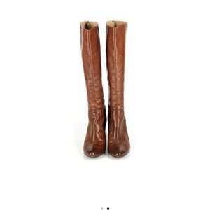 Frye Boots Womens Size 8.5 CeCe Tall Wedge Boots Brown Distressed